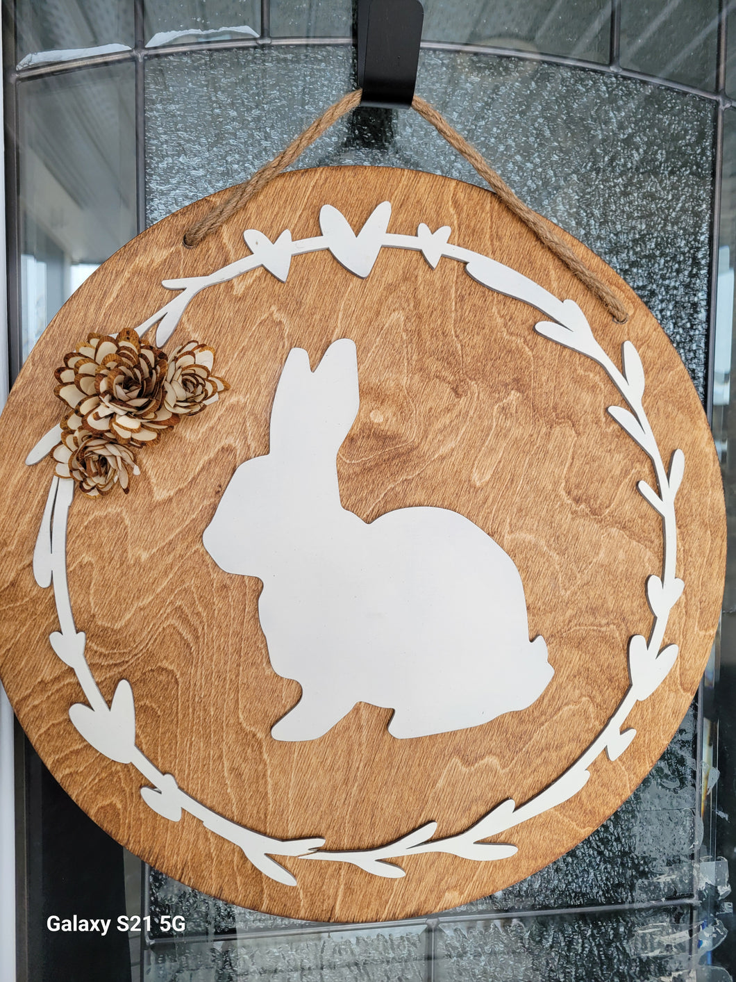 Easter Door Hanger, Wood Round 18