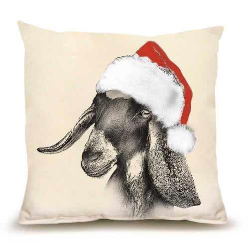 Santa Goat 2 Medium Pillow