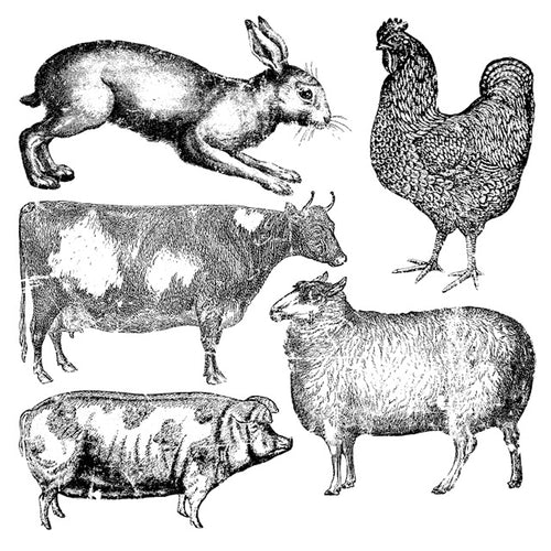 IOD Decor Stamp Farmhouse Animals